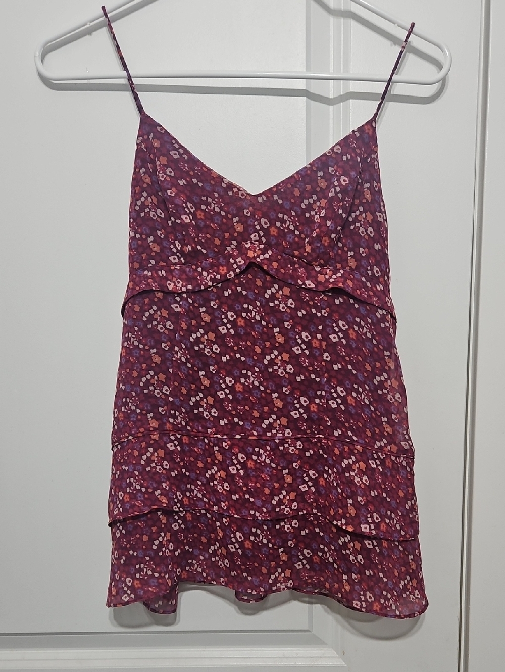 American Eagle Outfitters Pink/Purple Floral Layered Cami